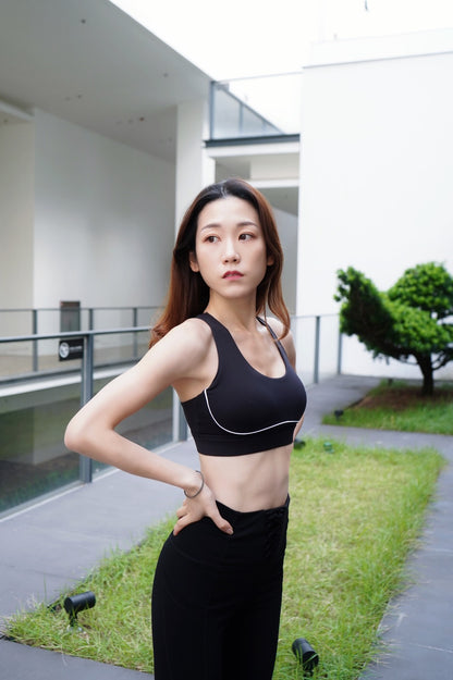 Luxe Black Sports Bra