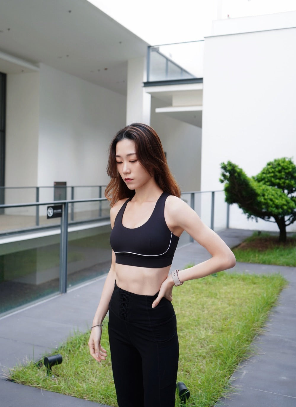 Luxe Black Sports Bra