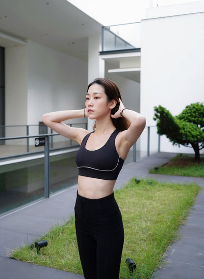 Luxe Black Sports Bra