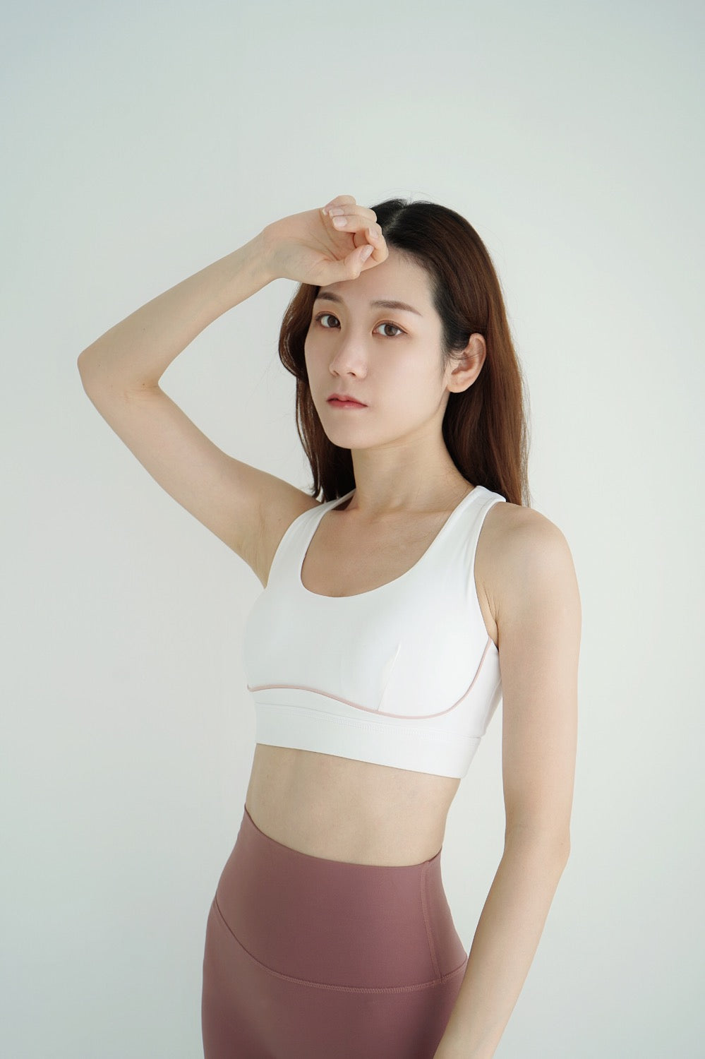 Luxe White Sports Bra